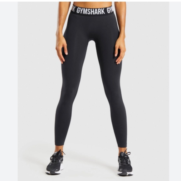 Gymshark Pants - GYMSHARK Fit Seamless Leggings Size Medium Black/White